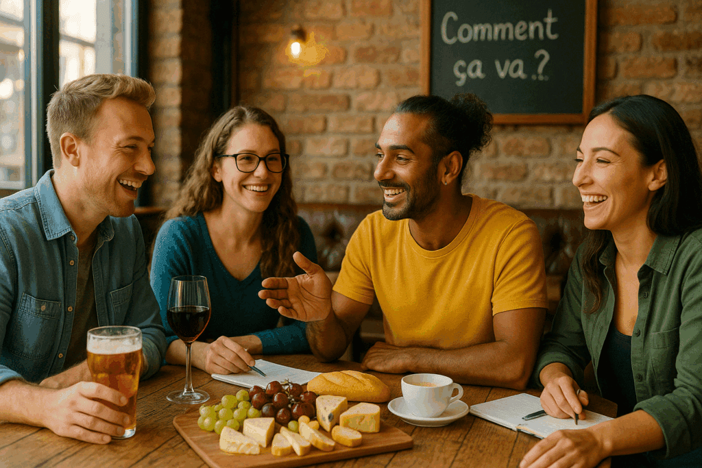 Conversational class with coffee
